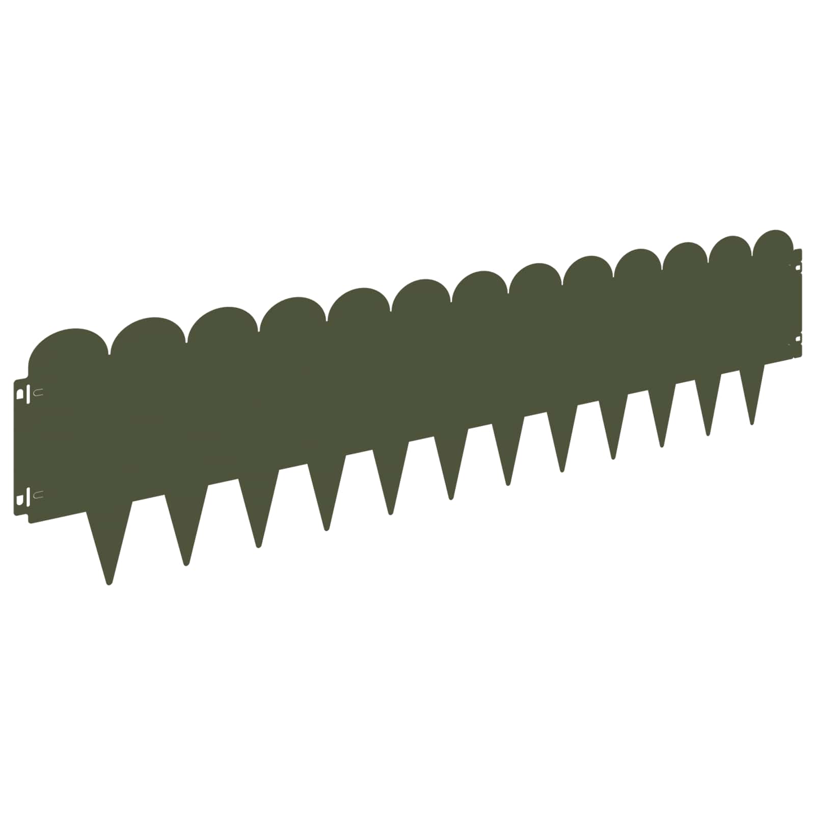 vidaXL Lawn Edging 10 pcs 103 x 25 cm Steel Olive Green 2