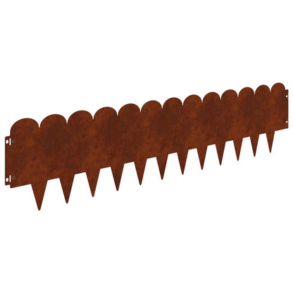 Lawn Edging 103 x Steel Height 25 cm 10 Weathering steel