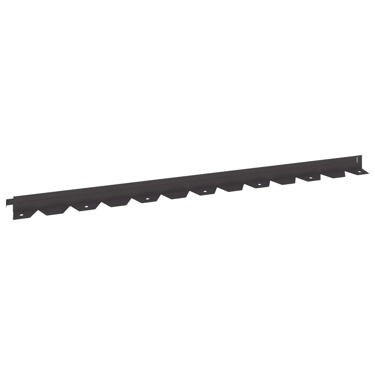 vidaXL Lawn Edging 20 pcs 102 x 4 x 4 cm Steel Black 2