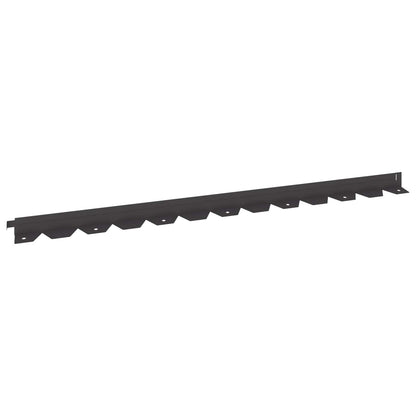 vidaXL Lawn Edging 20 pcs 102 x 4 x 4 cm Steel Black 2