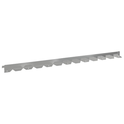vidaXL Lawn Edging 20 pcs 102 x 4 x 4 cm Steel Silver 2