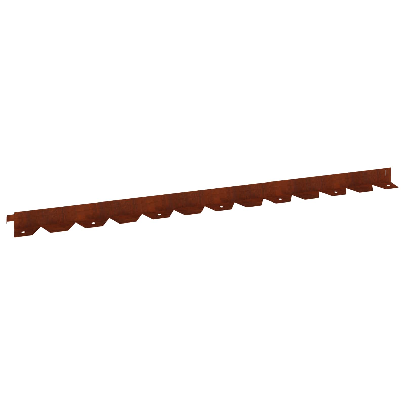 vidaXL Lawn Edging 20 pcs 102 x 4 x 4 cm Steel Rusty 2