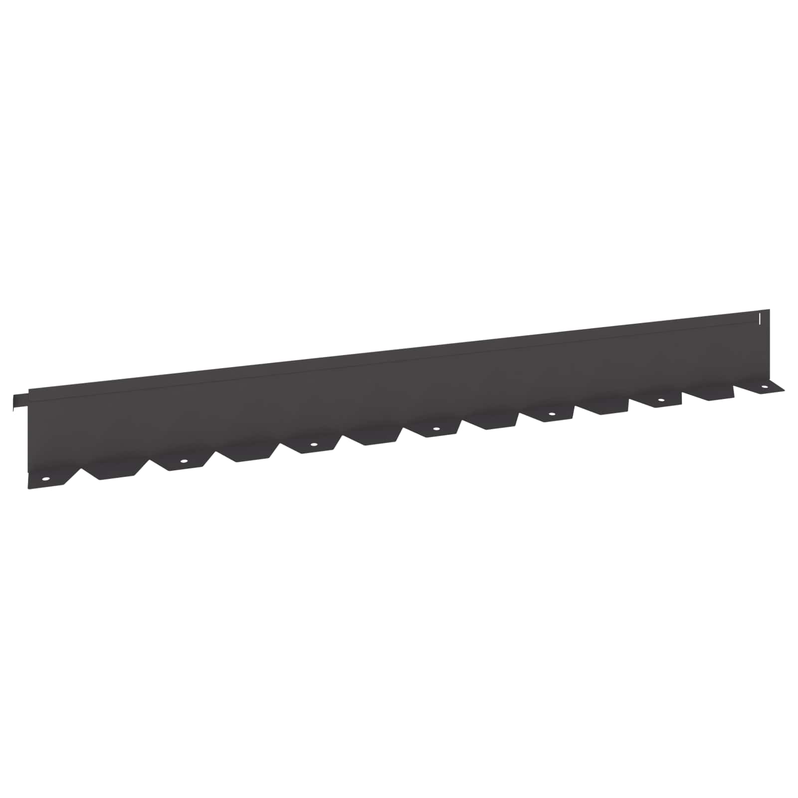 vidaXL Lawn Edging 10 pcs 102 x 10 x 4 cm Steel Black 2