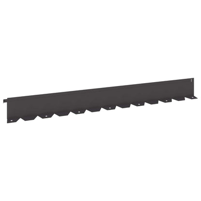 vidaXL Lawn Edging 10 pcs 102 x 10 x 4 cm Steel Black 2
