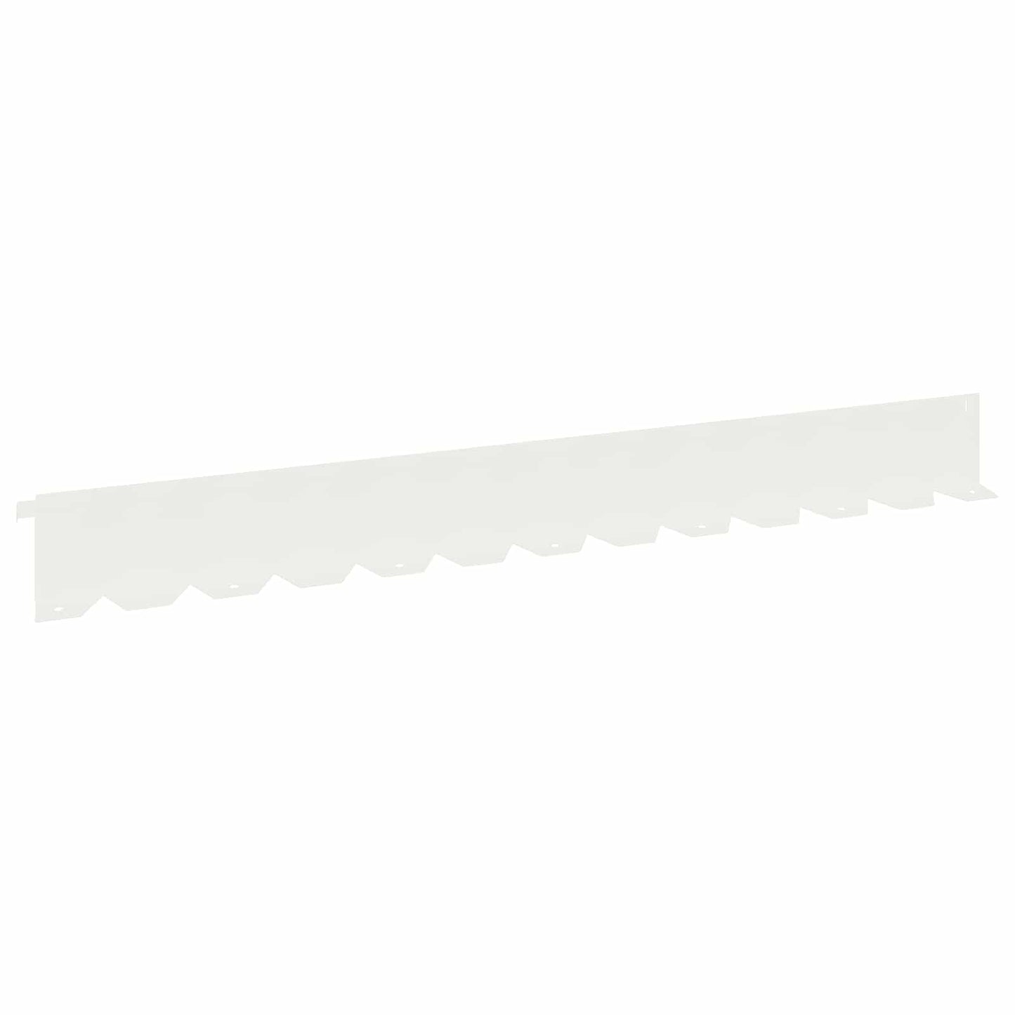 vidaXL Lawn Edging 10 pcs 102 x 10 x 4 cm Steel White 2