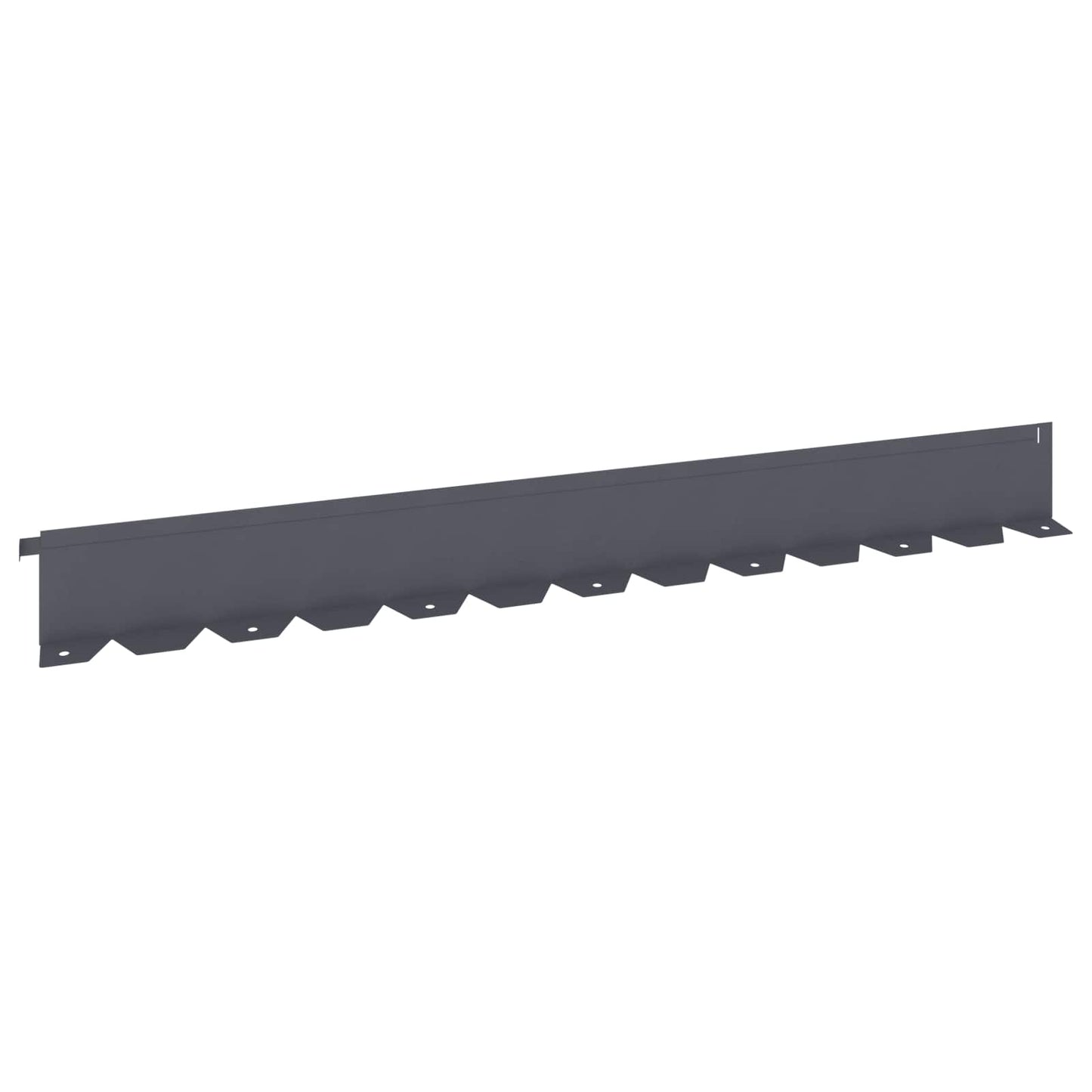 vidaXL Lawn Edging 10 pcs 102 x 10 x 4 cm Steel Anthracite 2