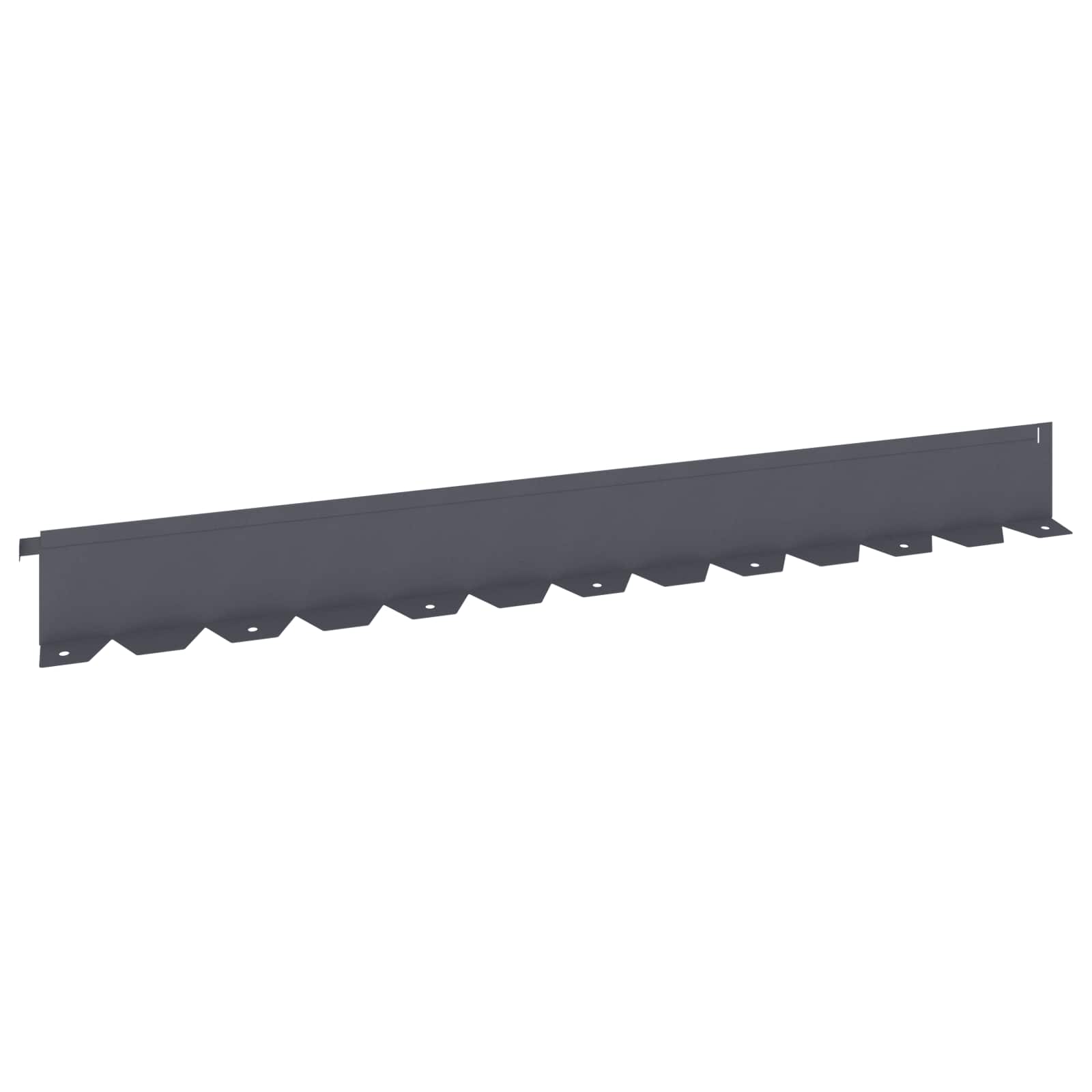 vidaXL Lawn Edging 10 pcs 102 x 10 x 4 cm Steel Anthracite 2