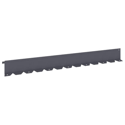 vidaXL Lawn Edging 10 pcs 102 x 10 x 4 cm Steel Anthracite 2