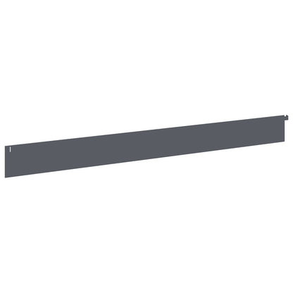 vidaXL Lawn Edging 10 pcs 102 x 10 x 4 cm Steel Anthracite 6