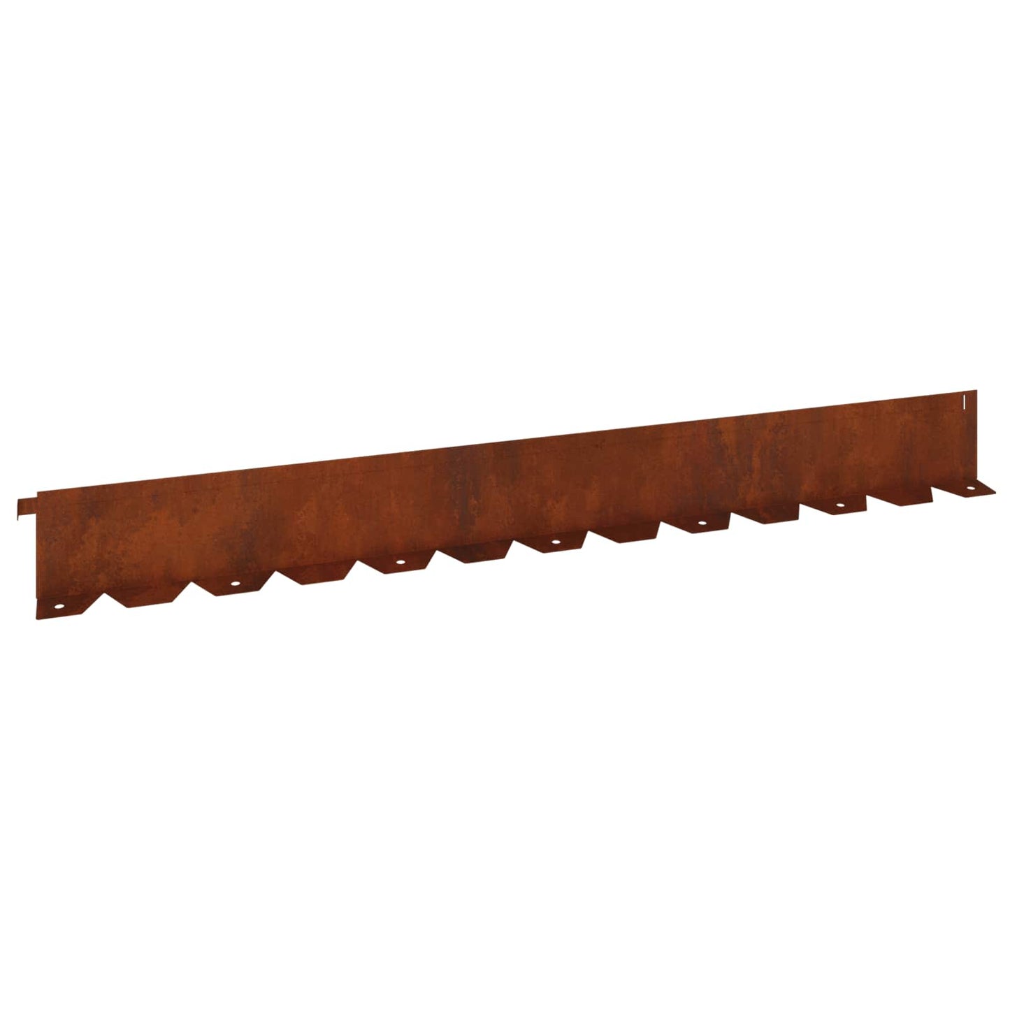 vidaXL Lawn Edging 10 pcs 102 x 10 x 4 cm Steel Rusty 2