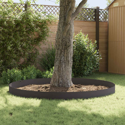 vidaXL Lawn Edging 10 pcs 102 x 15 x 4 cm Steel Black 4