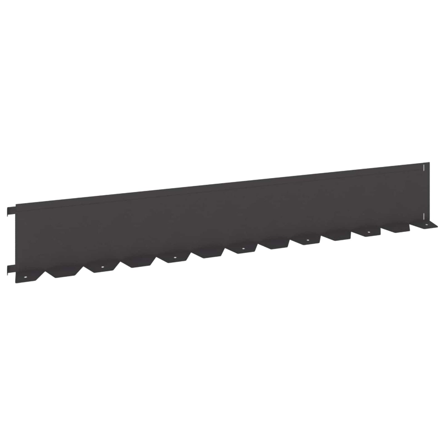vidaXL Lawn Edging 10 pcs 102 x 15 x 4 cm Steel Black 2