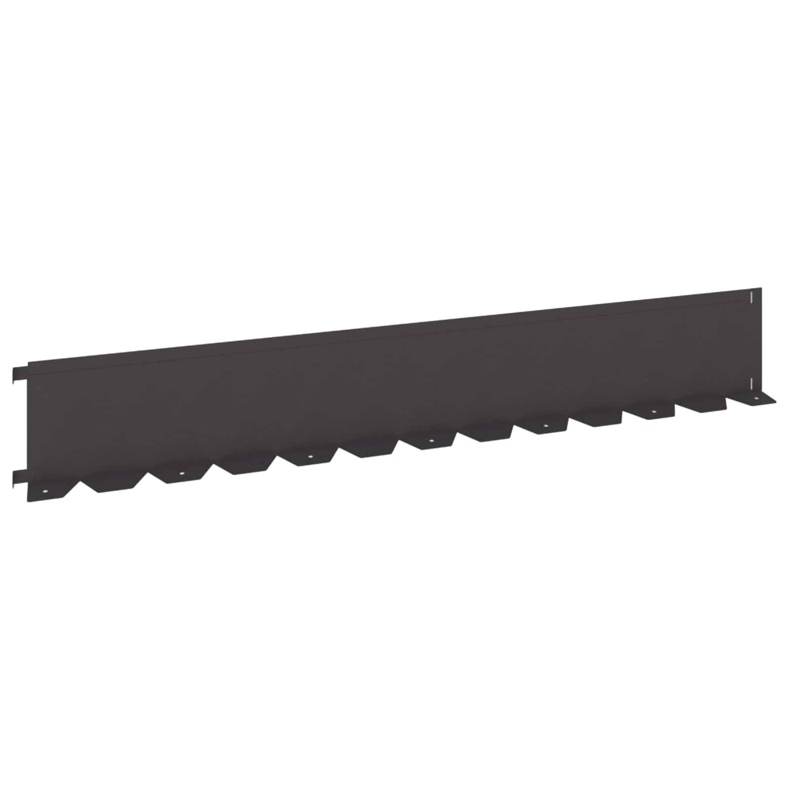 vidaXL Lawn Edging 10 pcs 102 x 15 x 4 cm Steel Black 2
