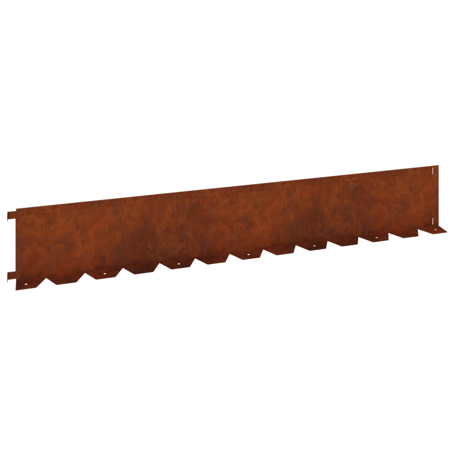 vidaXL Lawn Edging 10 pcs 102 x 15 x 4 cm Steel Rusty 2