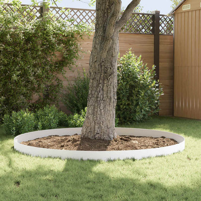 vidaXL Lawn Edging 10 pcs 100 x 12 cm Steel White 4