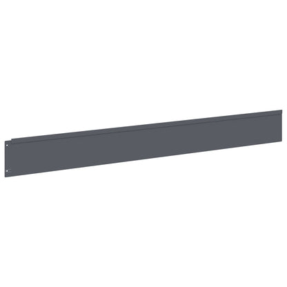 vidaXL Lawn Edging 10 pcs 100 x 12 cm Steel Anthracite 5