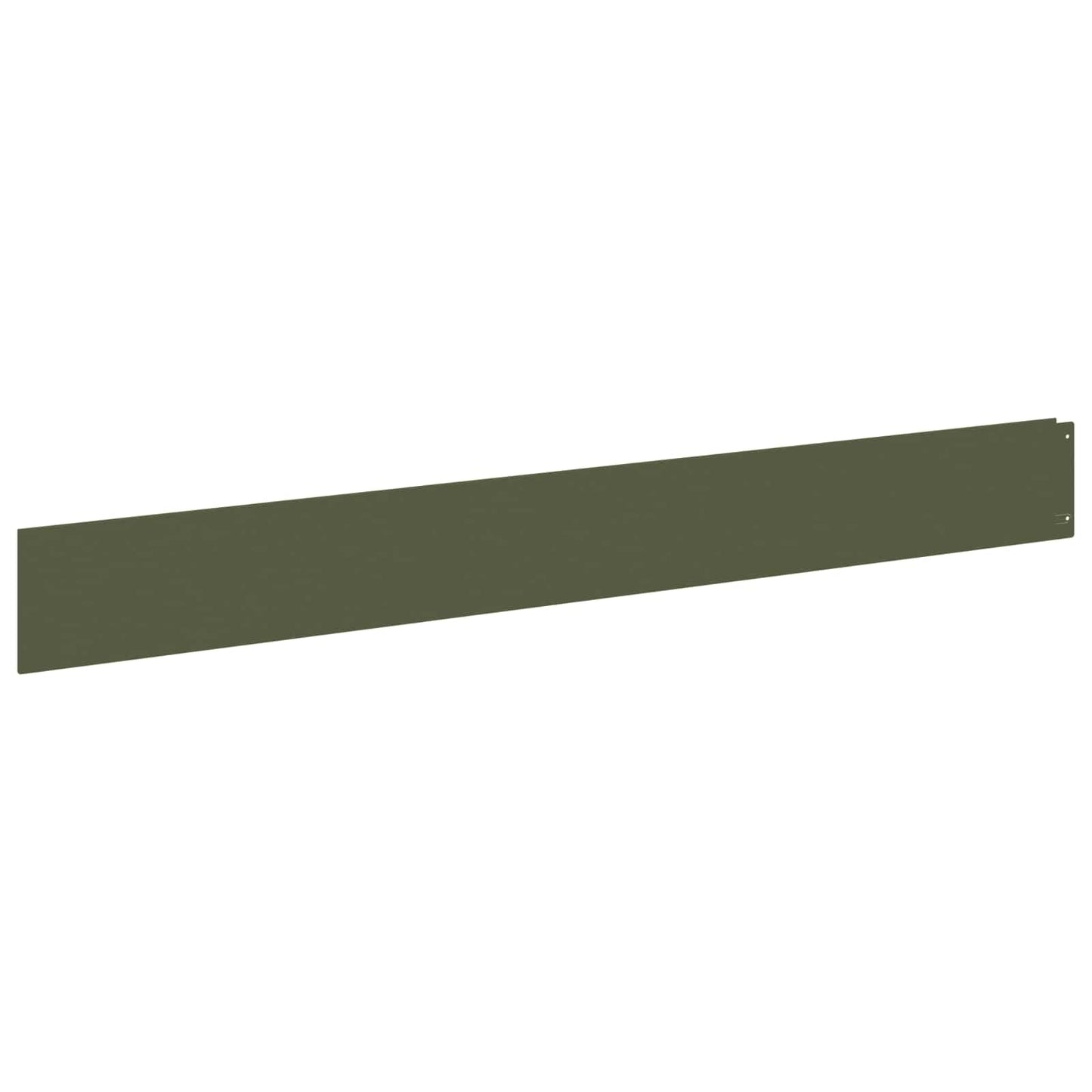 vidaXL Lawn Edging 10 pcs 100 x 12 cm Steel Olive Green 2