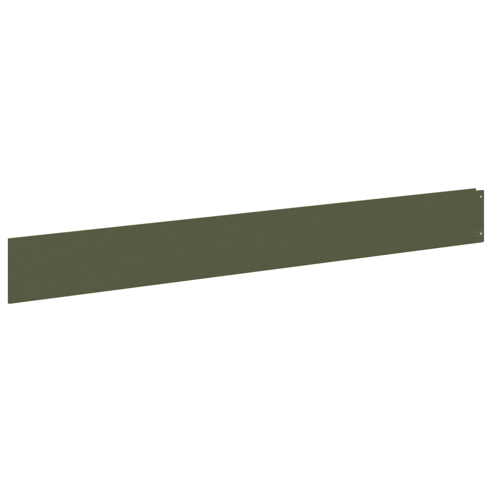 vidaXL Lawn Edging 10 pcs 100 x 12 cm Steel Olive Green 2