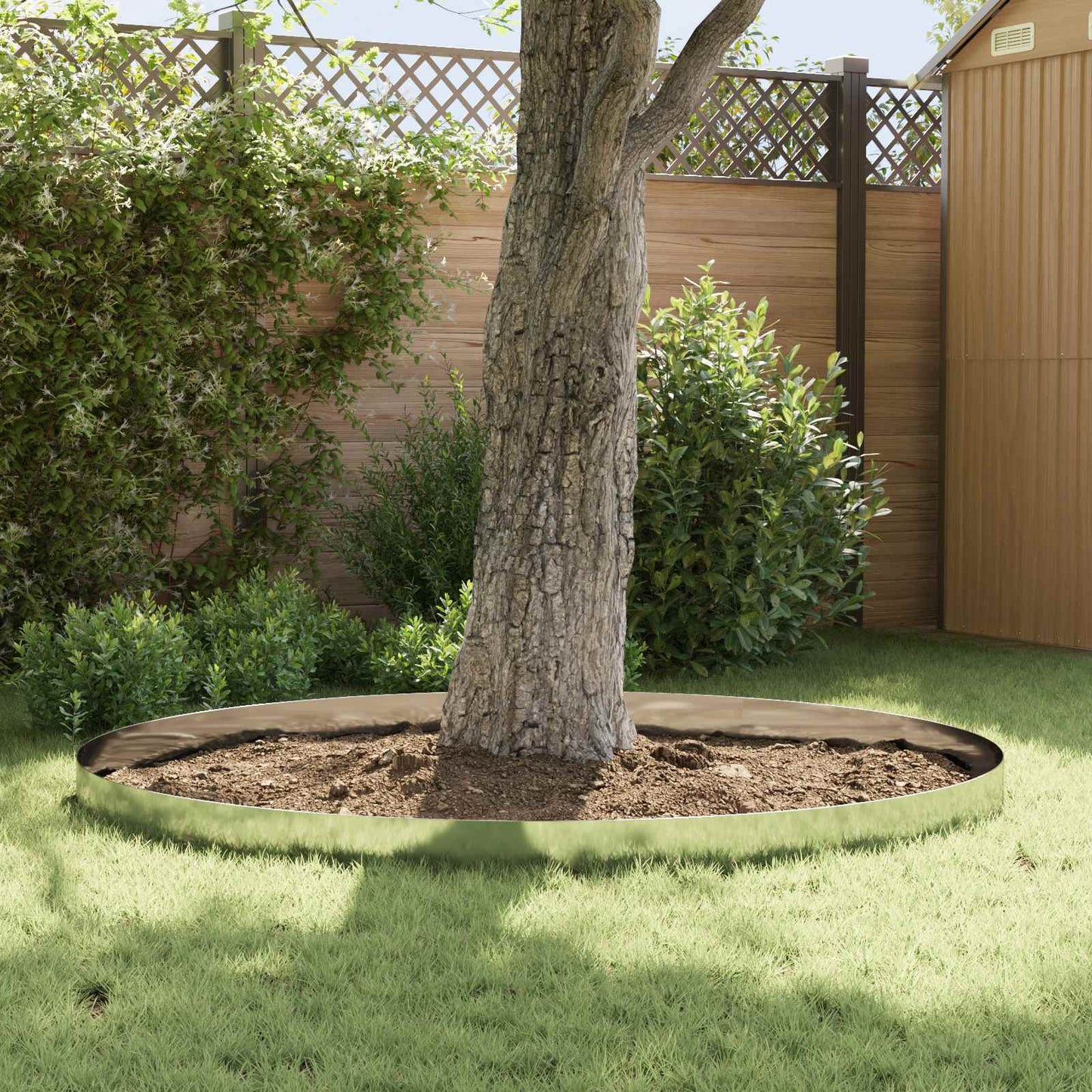 vidaXL Lawn Edging 20 pcs 100 x 12 cm Steel Silver 4