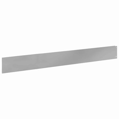 vidaXL Lawn Edging 20 pcs 100 x 12 cm Steel Silver 2