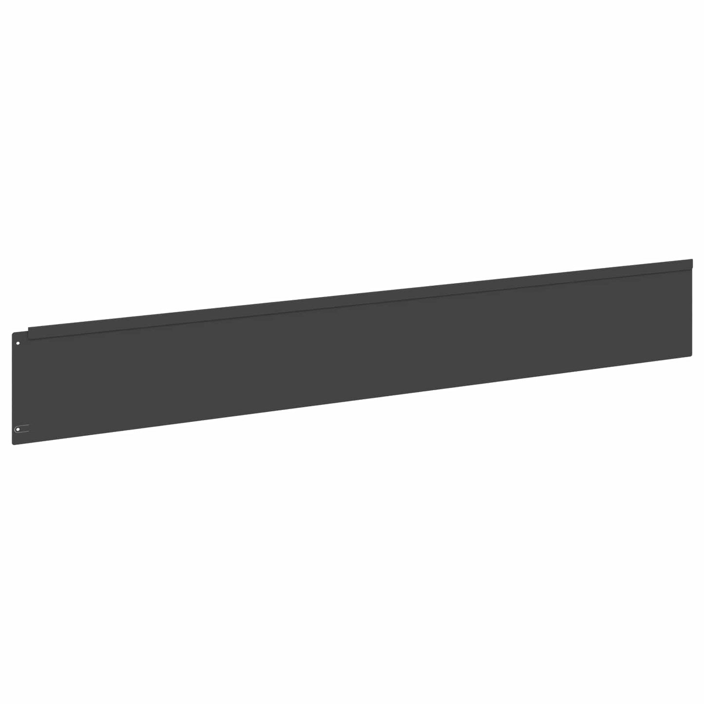 vidaXL Lawn Edge with Top Fold 10 pcs 100x15cm Steel Black 5