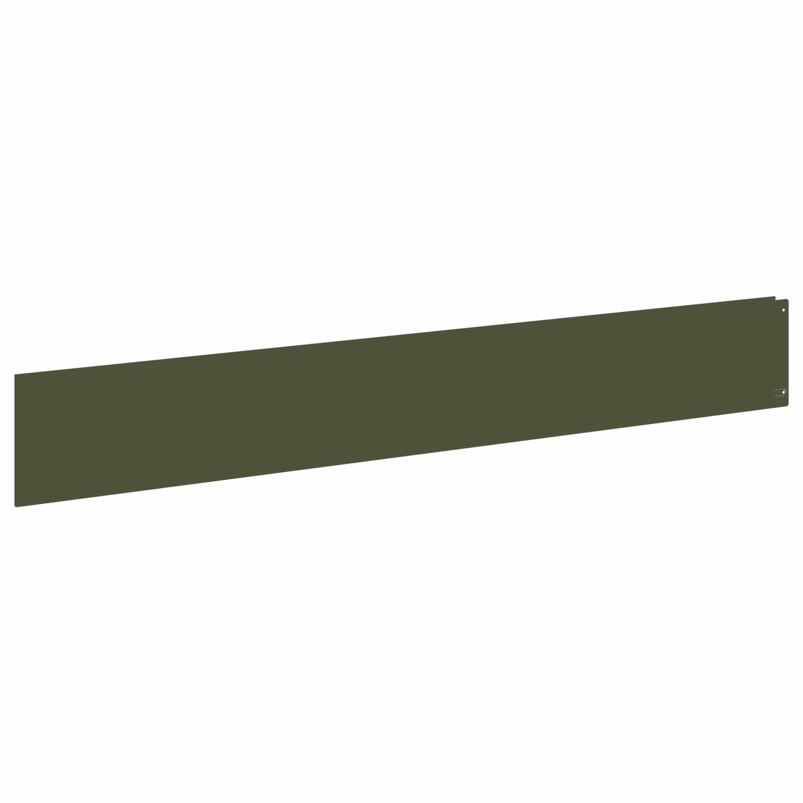 vidaXL Lawn Edging 10 pcs 100 x 15 cm Steel Olive Green 2