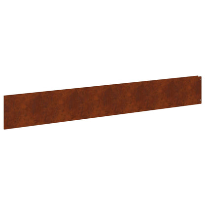 vidaXL Lawn Edge with Top Fold 10 pcs 100x15cm Steel Rusty 2