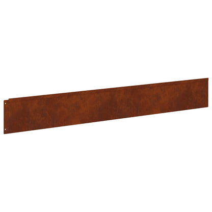 vidaXL Lawn Edge with Top Fold 10 pcs 100x15cm Steel Rusty 6