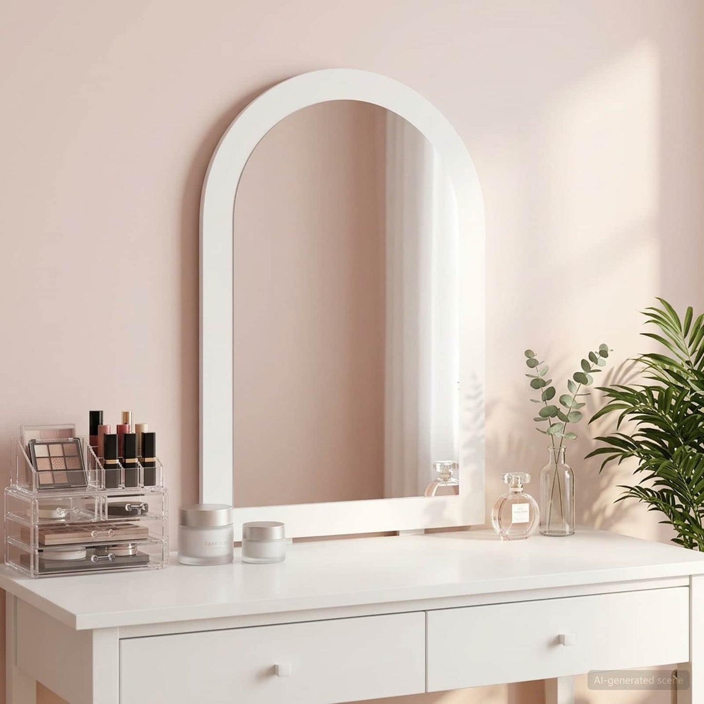 vidaxl Mirror FAUSKE White 43 x 3.5 x 77 cm Indoor Use Only 3