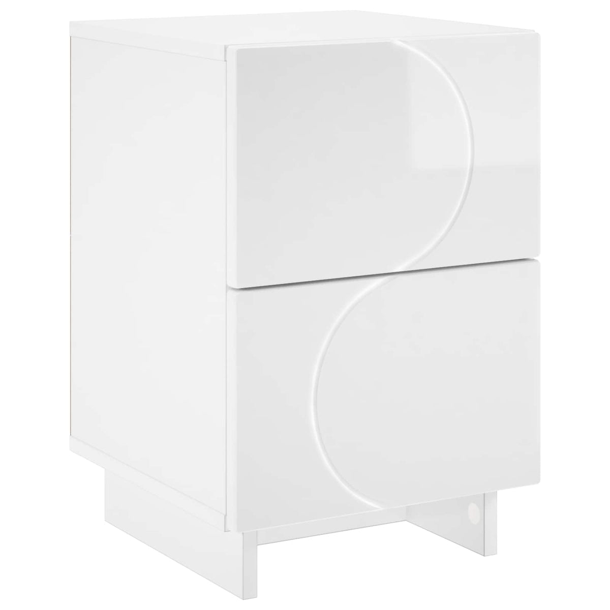 vidaXL Bedside Cabinet High Gloss White 33.5 x 34.5 x 50 cm 2
