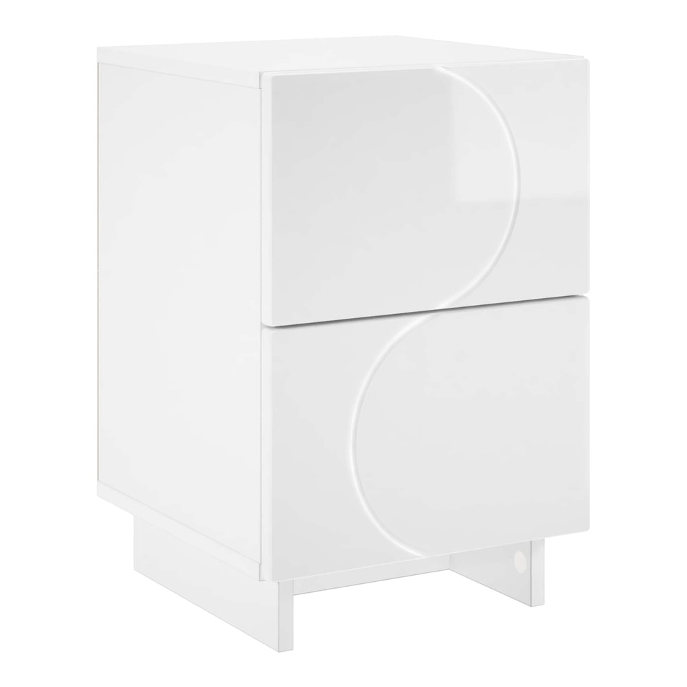 Bedside Cabinet 33.5 x 34.5 x 50 cm High gloss white 1