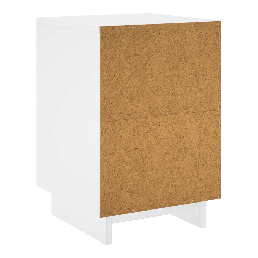 Bedside Cabinet 33.5 x 34.5 x 50 cm High gloss white 1