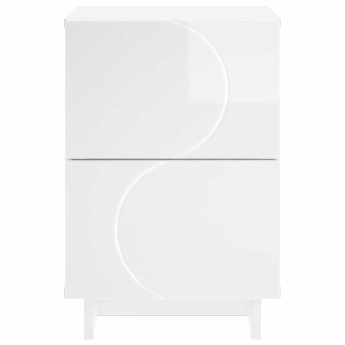vidaXL Bedside Cabinet High Gloss White 33.5 x 34.5 x 50 cm 4