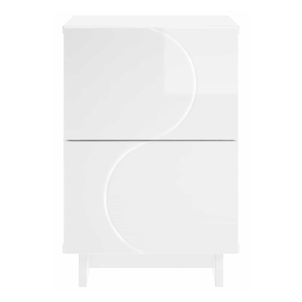 Bedside Cabinet 33.5 x 34.5 x 50 cm High gloss white 1
