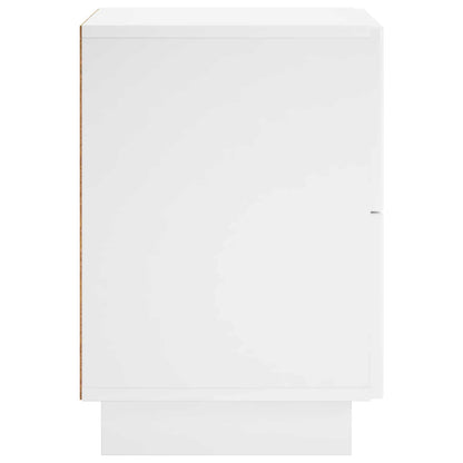vidaXL Bedside Cabinet High Gloss White 33.5 x 34.5 x 50 cm 5