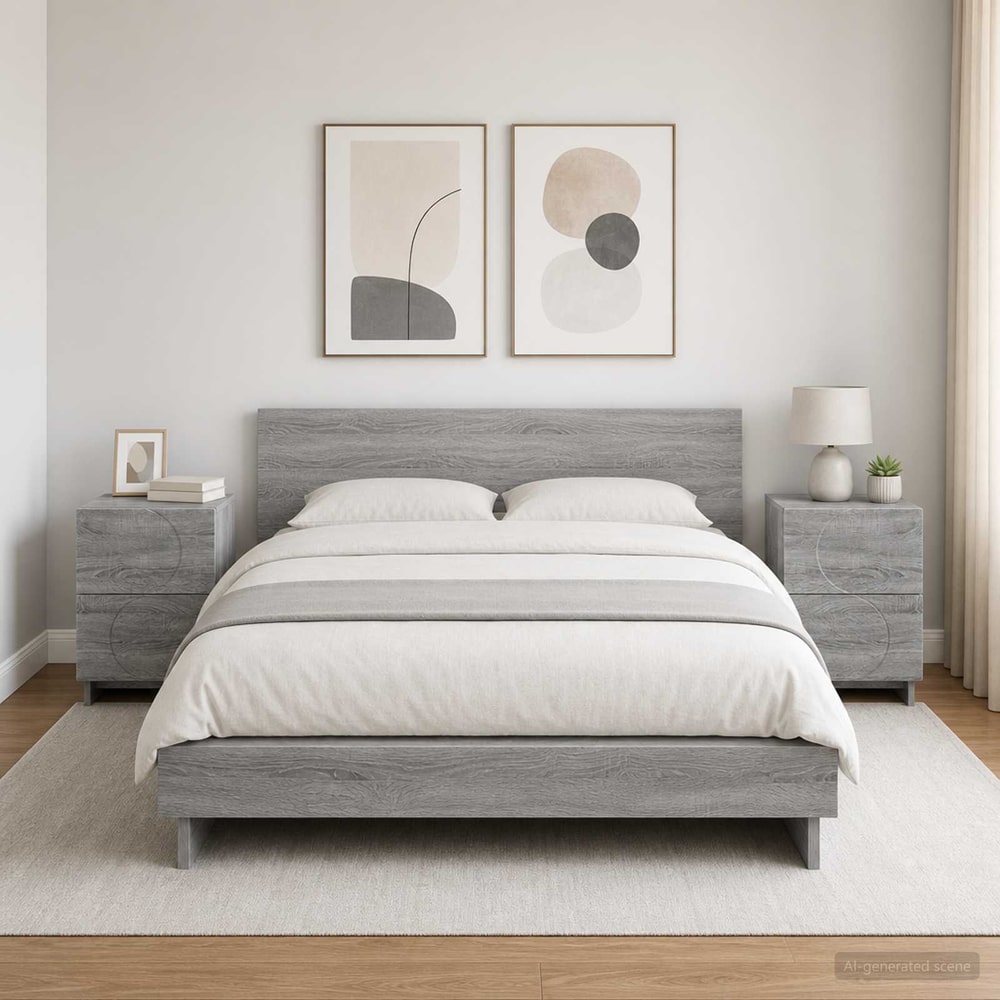 Bedside Cabinet 33.5 x 34.5 x 50 cm Grey sonoma 2
