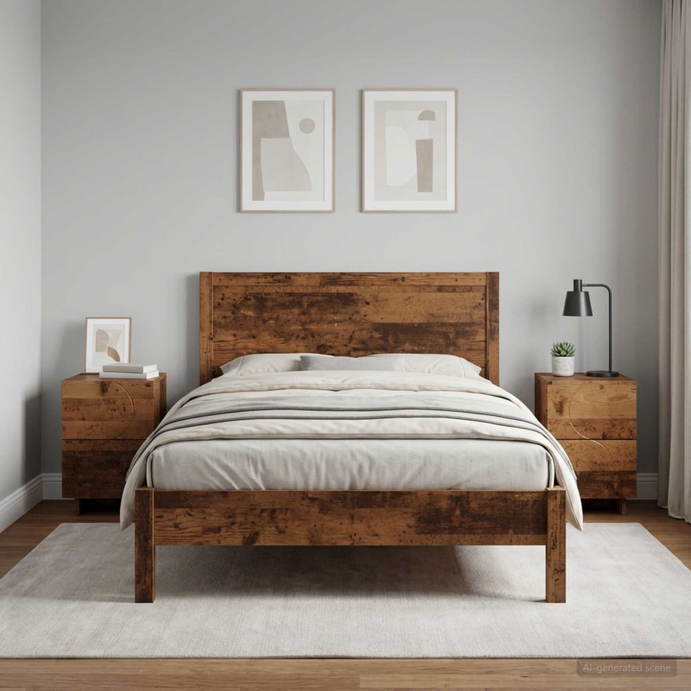 Bedside Cabinet 33.5 x 34.5 x 50 cm Old wood 2