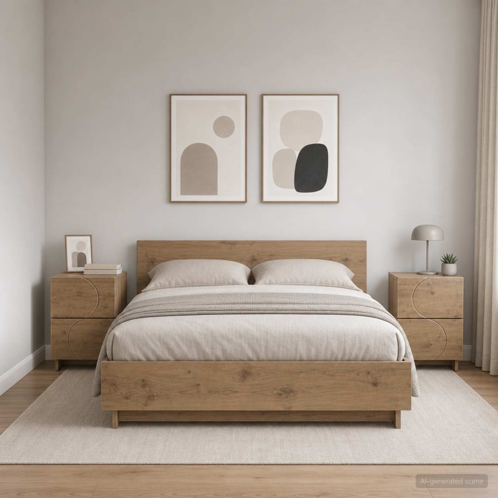 Bedside Cabinet 33.5 x 34.5 x 50 cm Artisan oak 2