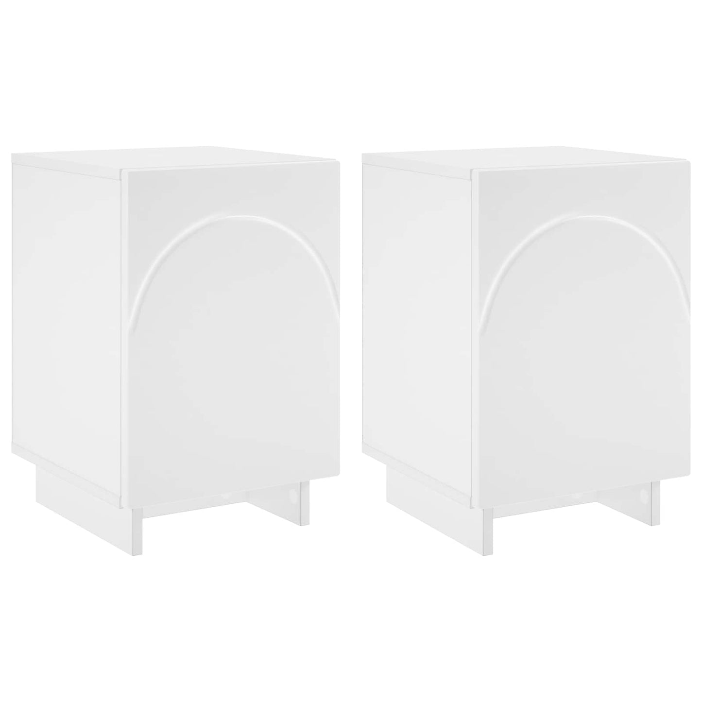 vidaXL Bedside Cabinet 2 pcs White 33.5 x 34.5 x 50 cm Engineered Wood 2