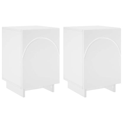 vidaXL Bedside Cabinet 2 pcs White 33.5 x 34.5 x 50 cm Engineered Wood 2