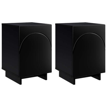 vidaXL Bedside Cabinet 2 pcs Black 33.5 x 34.5 x 50 cm Engineered Wood 2