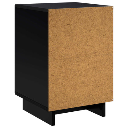 vidaXL Bedside Cabinet 2 pcs Black 33.5 x 34.5 x 50 cm Engineered Wood 6