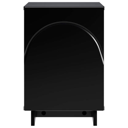 vidaXL Bedside Cabinet 2 pcs Black 33.5 x 34.5 x 50 cm Engineered Wood 4