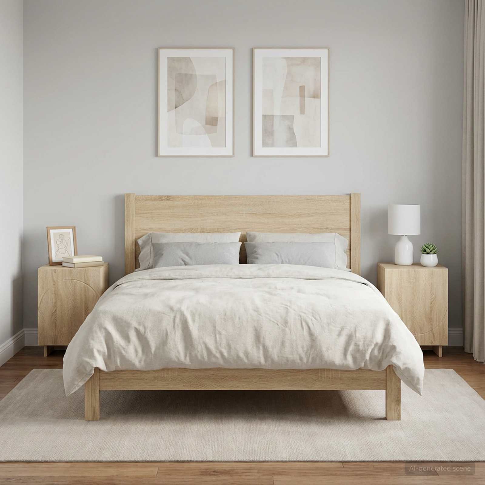 vidaXL Bedside Cabinet 2 pcs Sonoma Oak 33.5 x 34.5 x 50 cm 1