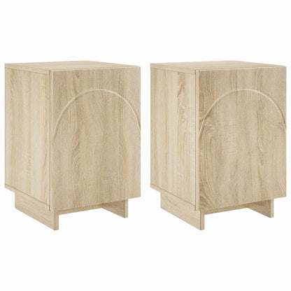 vidaXL Bedside Cabinet 2 pcs Sonoma Oak 33.5 x 34.5 x 50 cm 2