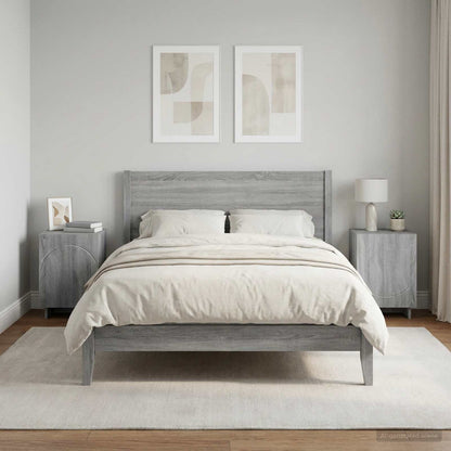 vidaXL Bedside Cabinet 2 pcs Grey Sonoma 33.5 x 34.5 x 50 cm 1