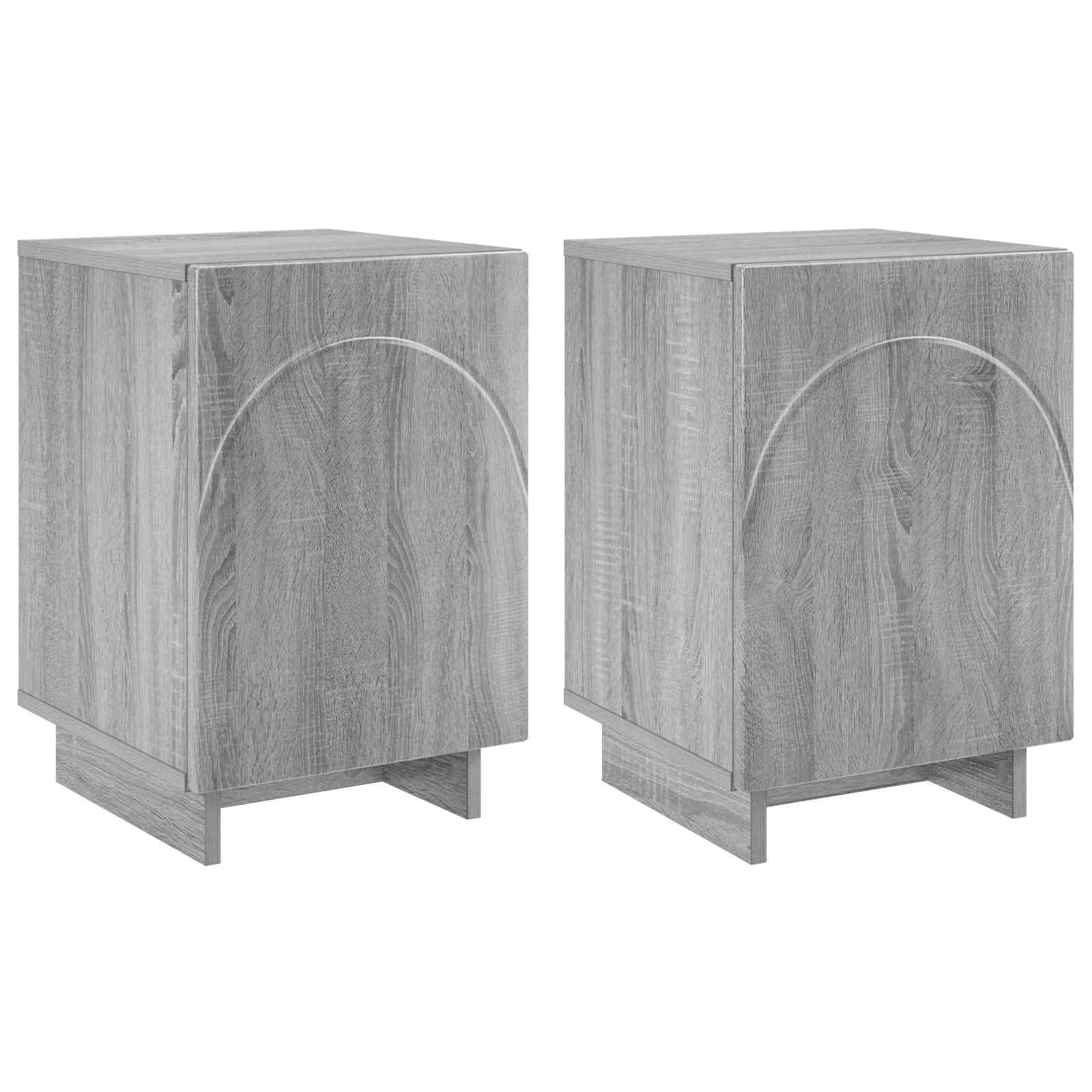 vidaXL Bedside Cabinet 2 pcs Grey Sonoma 33.5 x 34.5 x 50 cm 2