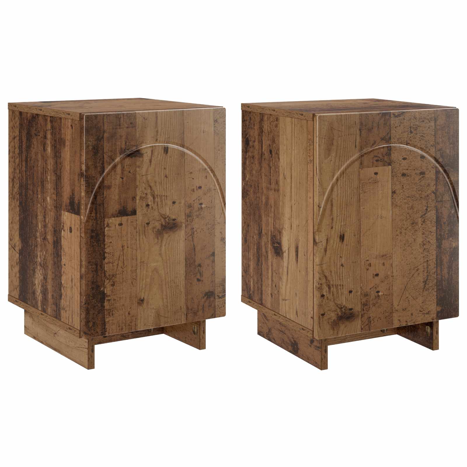 vidaXL Bedside Cabinet 2 pcs Old Wood 33.5 x 34.5 x 50 cm 2