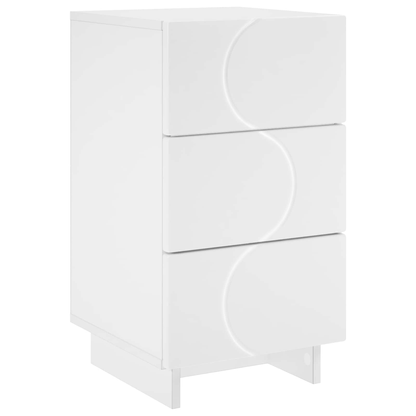 vidaXL Bedside Cabinet White 33.5 x 34.5 x 60 cm Engineered Wood 2