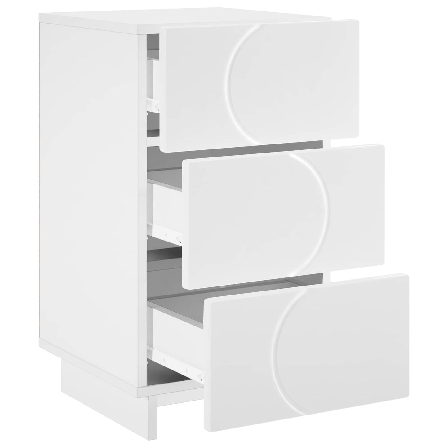 vidaXL Bedside Cabinet White 33.5 x 34.5 x 60 cm Engineered Wood 3
